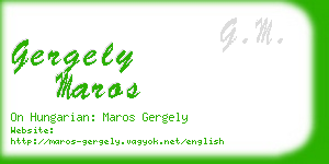 gergely maros business card